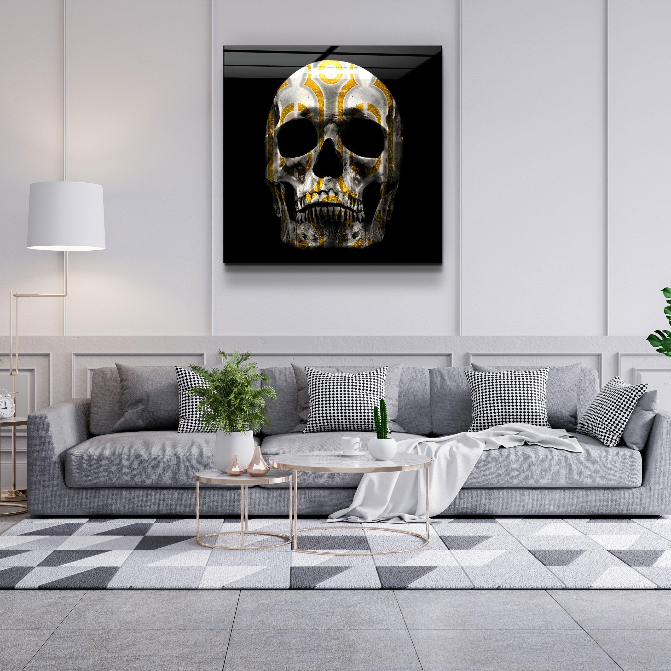 ・"Abstract Skull"・Glass Wall Art - ArtDesigna Glass Printing Wall Art