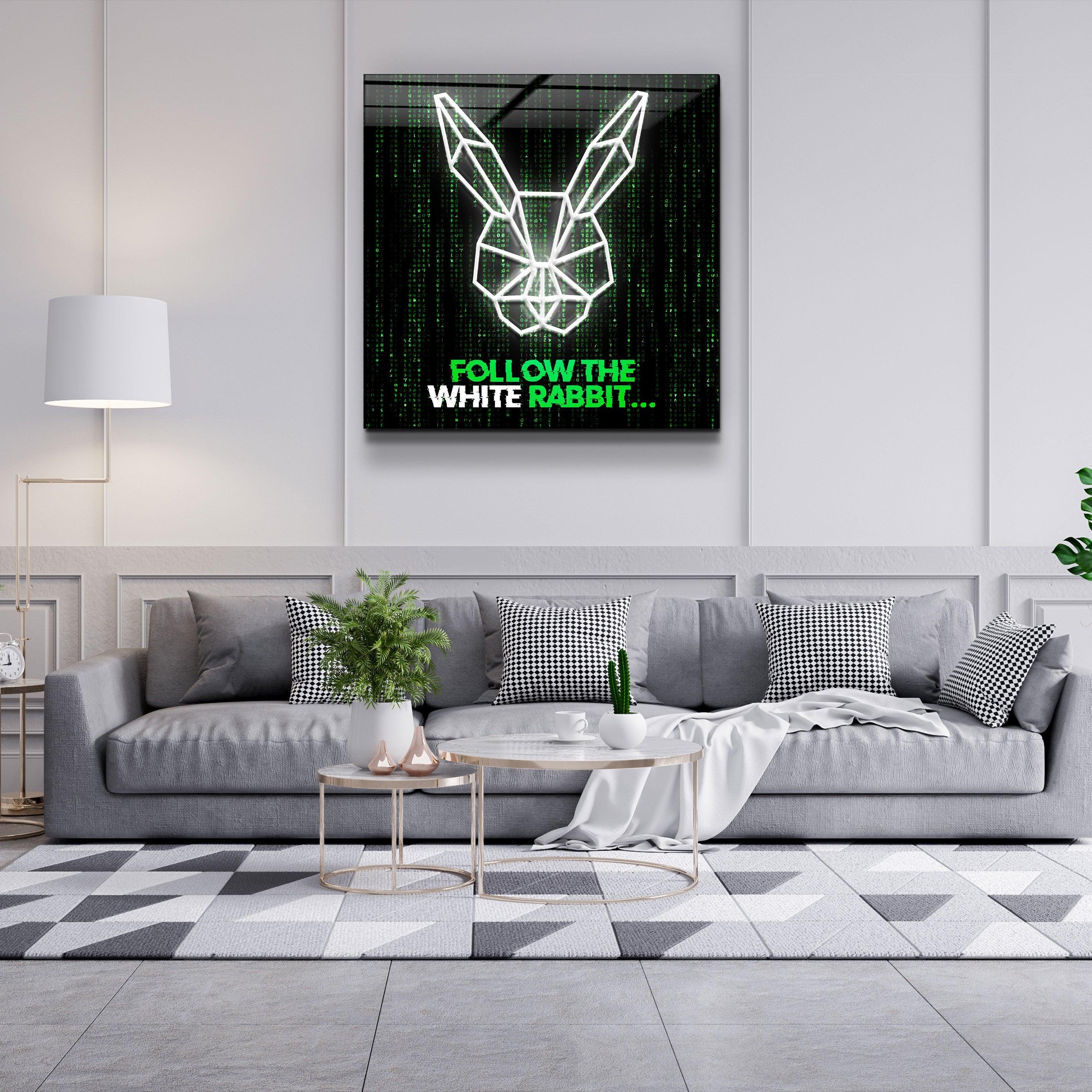 ・"Follow the Rabbit"・Glass Wall Art - ArtDesigna Glass Printing Wall Art