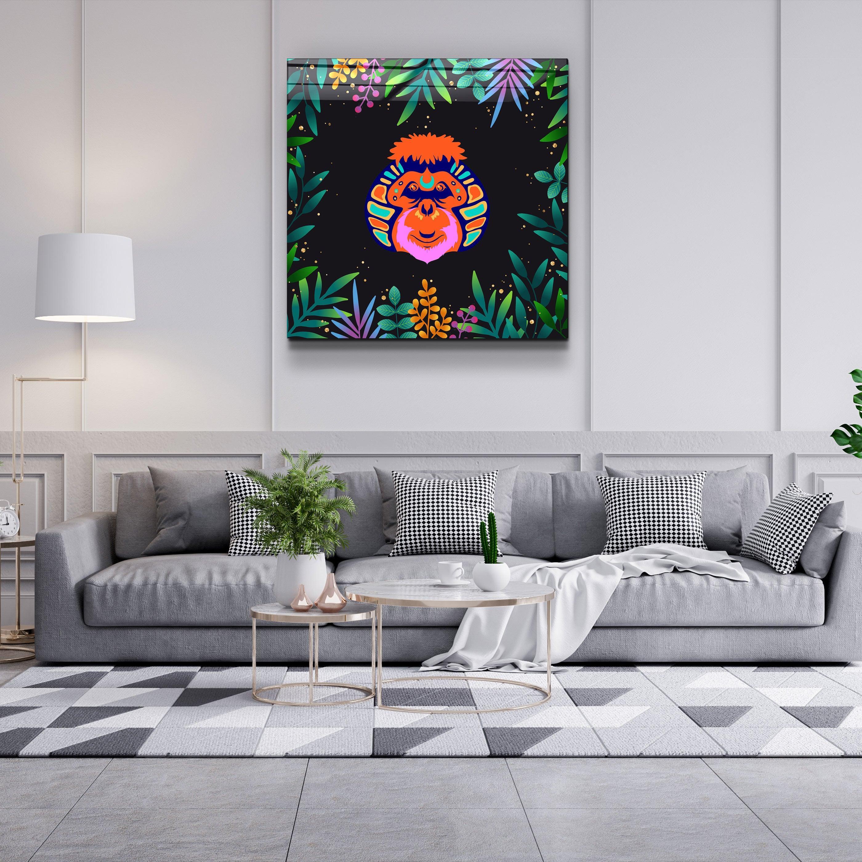 ・"Animal Republic-Orangutan"・Designers Collection Glass Wall Art - ArtDesigna Glass Printing Wall Art