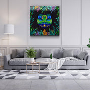 ・"Animal Republic-Frog"・Designers Collection Glass Wall Art - ArtDesigna Glass Printing Wall Art