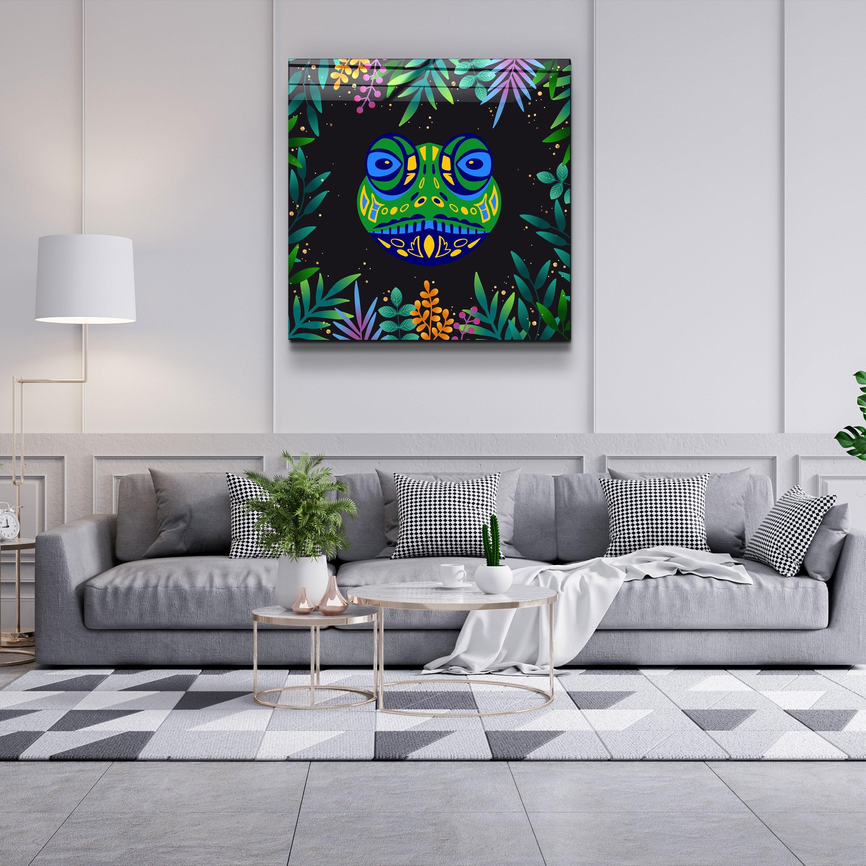 ・"Animal Republic-Frog"・Designers Collection Glass Wall Art - ArtDesigna Glass Printing Wall Art