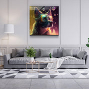 ."Spy Dog". Secret World Collection Glass Wall Art - ArtDesigna Glass Printing Wall Art