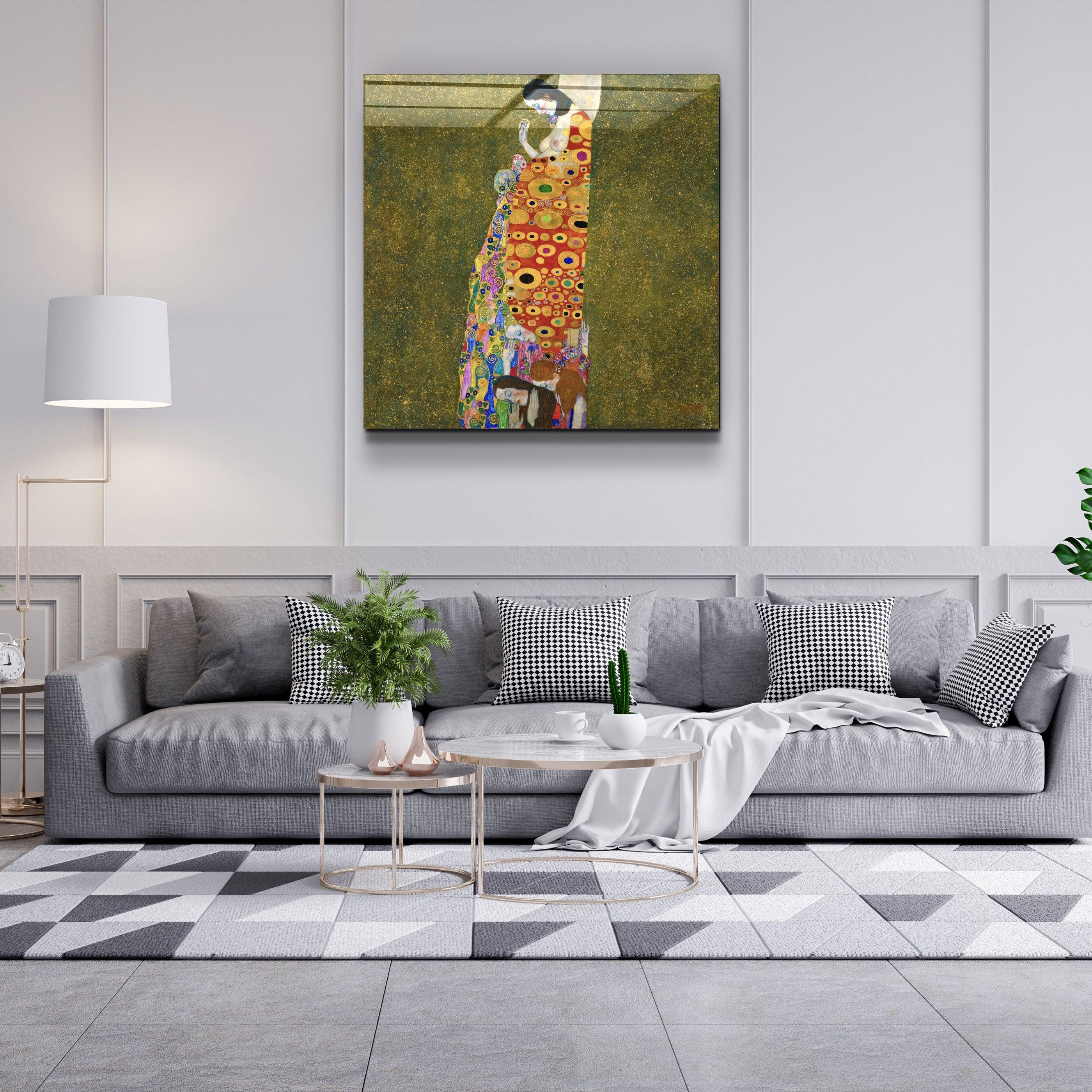 ."Gustav Klimt's Hope II ". Glass Wall Art - ArtDesigna Glass Printing Wall Art