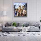 ."Leonardo da Vinci's Baptism of Christ (1470-1480)". Glass Wall Art - ArtDesigna Glass Printing Wall Art
