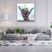 ."Hang Loose". Designer's Collection Glass Wall Art - ArtDesigna Glass Printing Wall Art