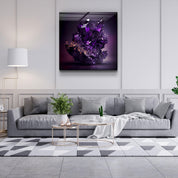 ."Amethyst - Purple". Designer's Collection Glass the Wood Art - ArtDesigna Glass Printing Wall Art
