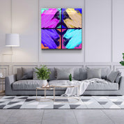 ."POP Art Brush Strokes V2". Designer's Collection Glass Wall Art - ArtDesigna Glass Printing Wall Art