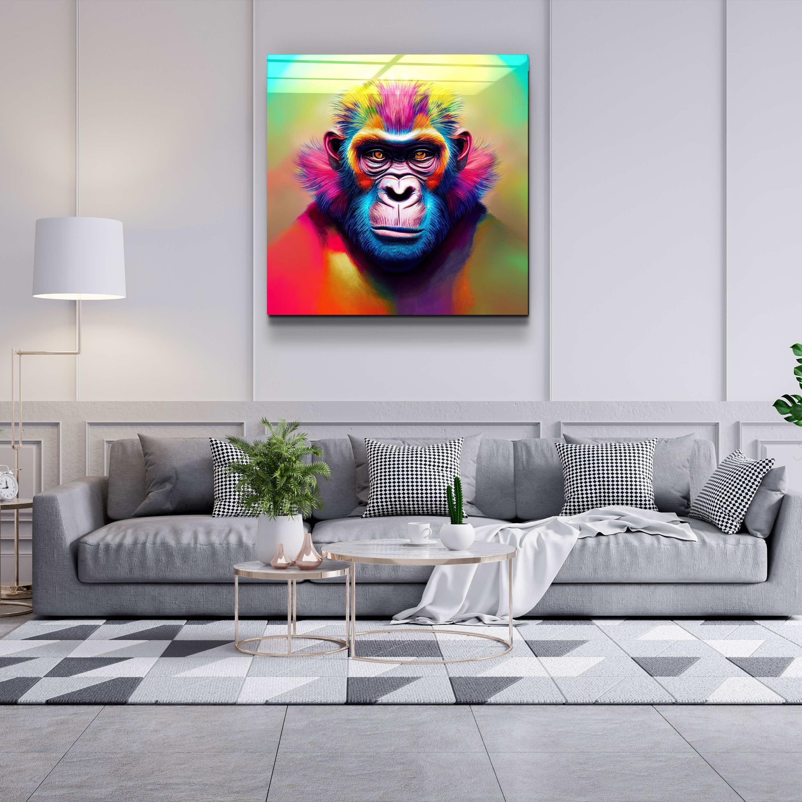 ."Color Monkey". Designer's Collection Glass Wall Art - ArtDesigna Glass Printing Wall Art