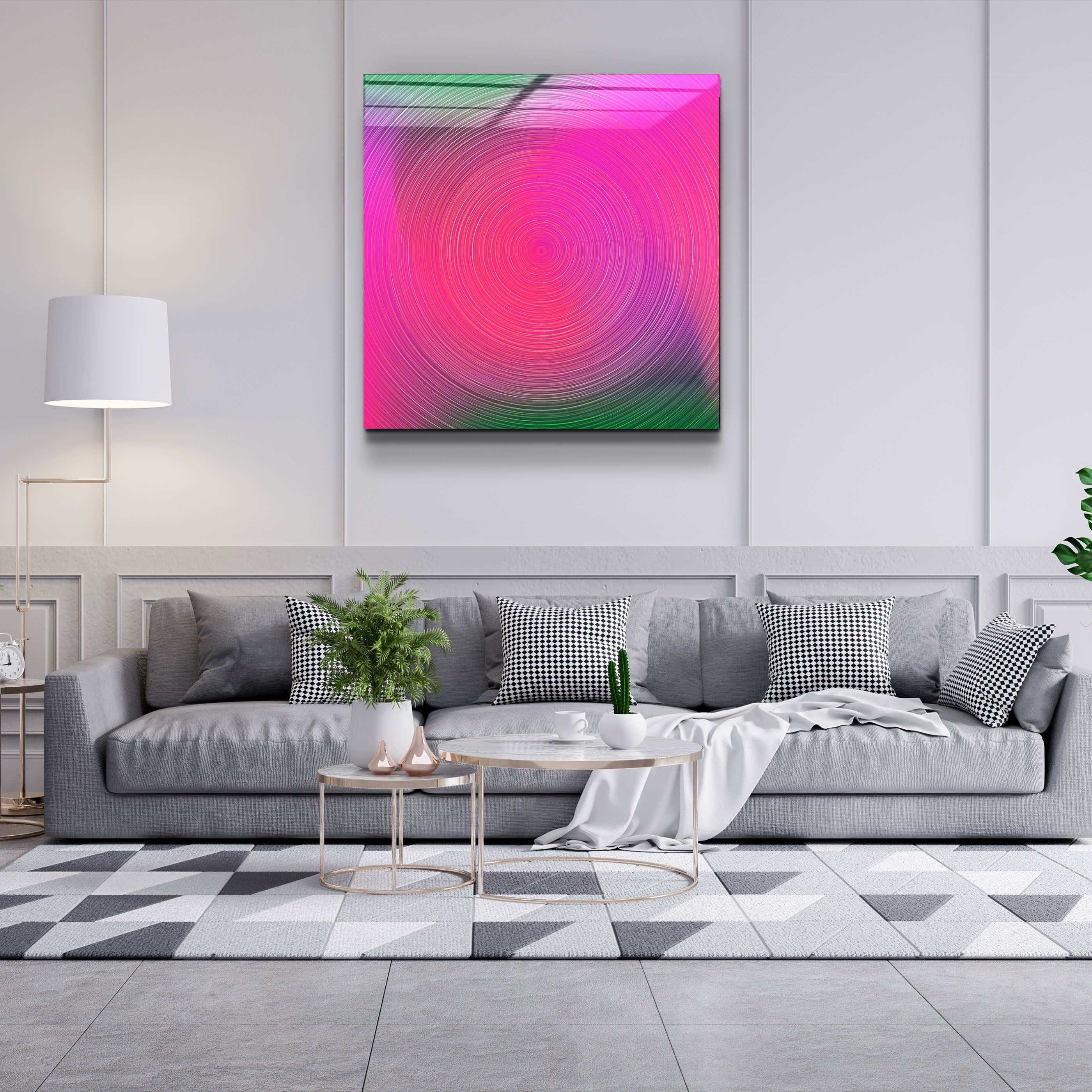 ."Pink Hypnosis". Designer's Collection Glass Wall Art - ArtDesigna Glass Printing Wall Art