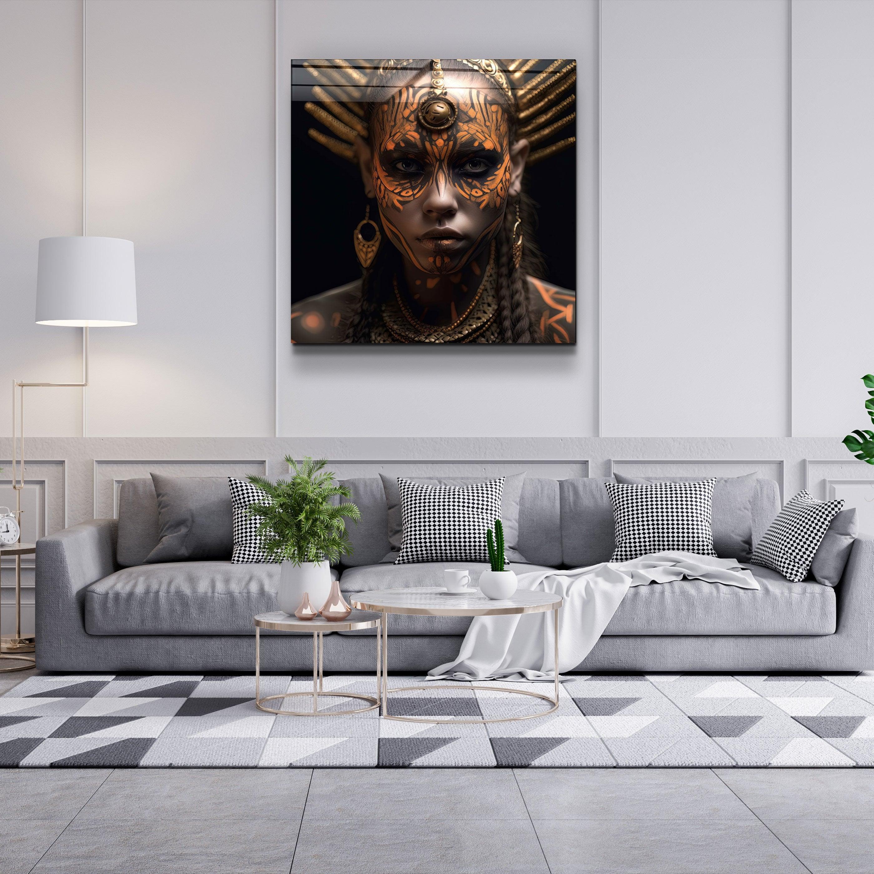 ."Woman Warriors 2". Secret World Collection Glass Wall Art - ArtDesigna Glass Printing Wall Art
