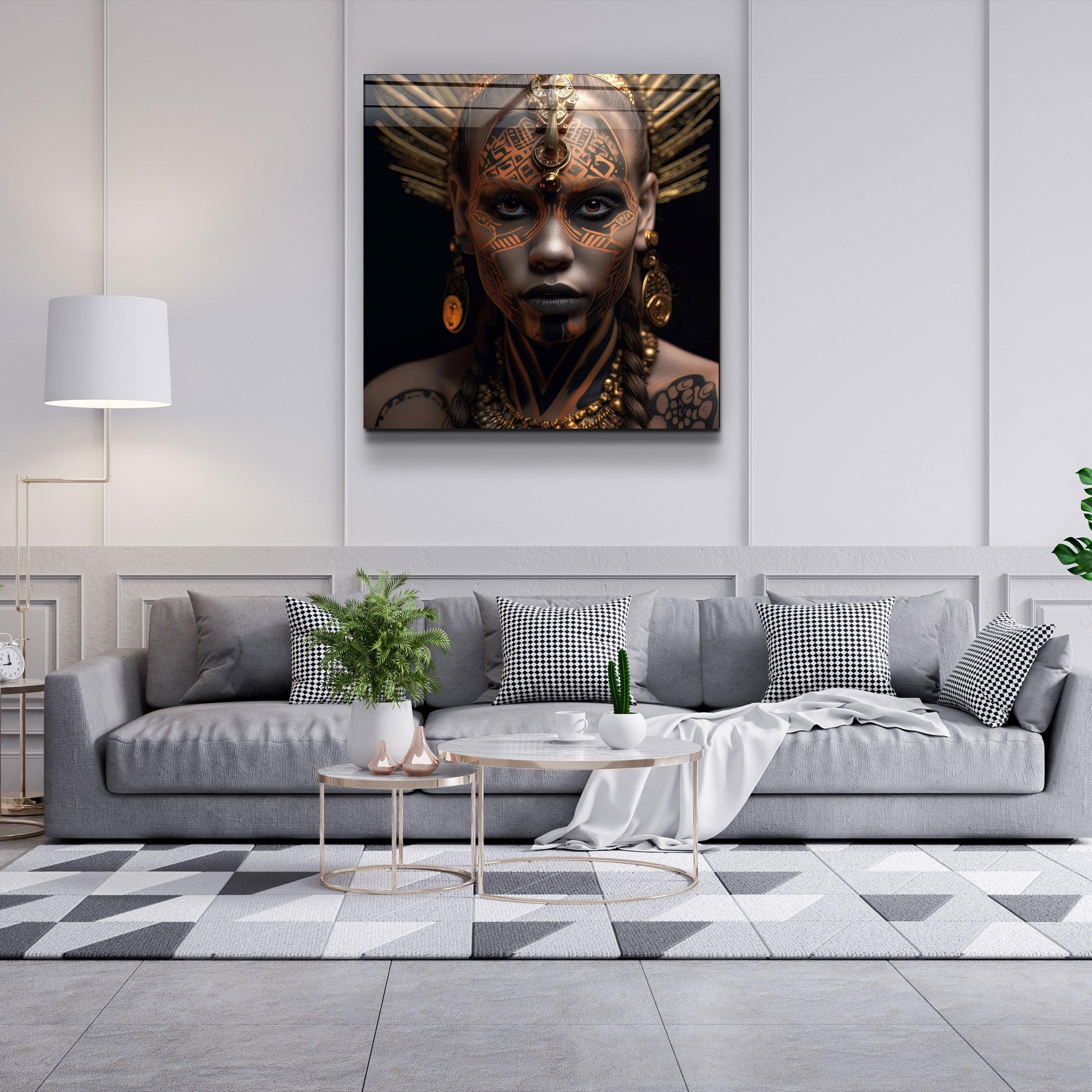 ."Woman Warriors 1". Secret World Collection Glass Wall Art - ArtDesigna Glass Printing Wall Art