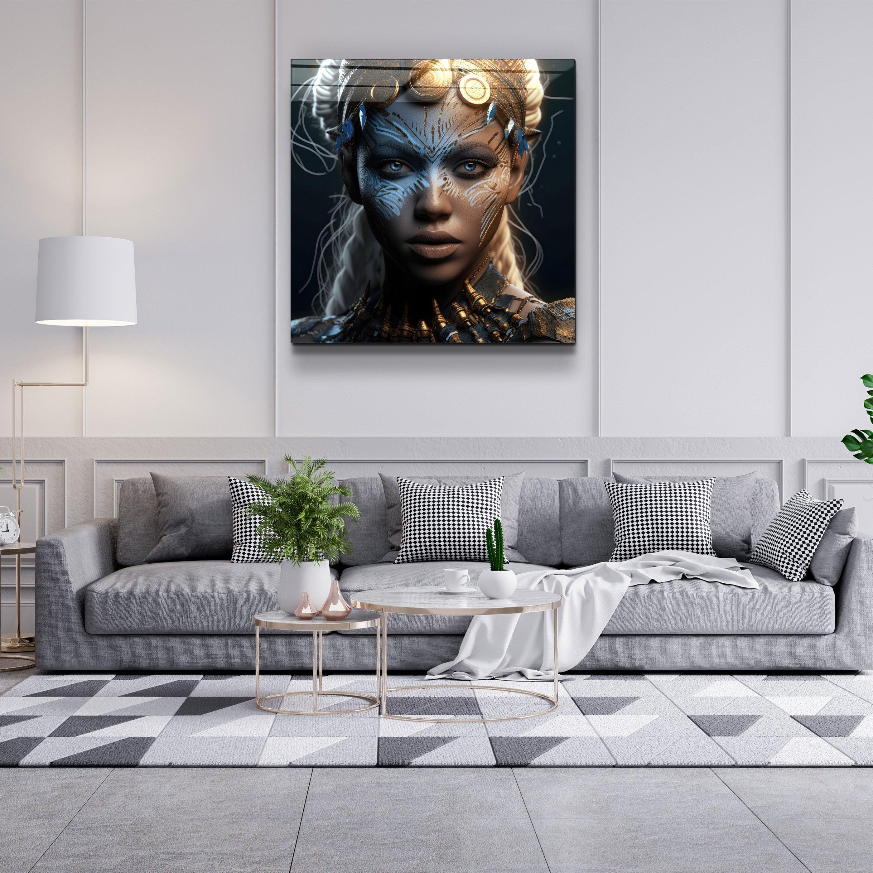 ."Woman Warrior 4". Secret World Collection Glass Wall Art - ArtDesigna Glass Printing Wall Art