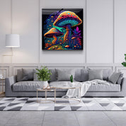 ."Neon Fungies". Designer's Collection Glass Wall Art - ArtDesigna Glass Printing Wall Art