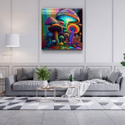 ."Neon Fungies V2". Designer's Collection Glass Wall Art - ArtDesigna Glass Printing Wall Art