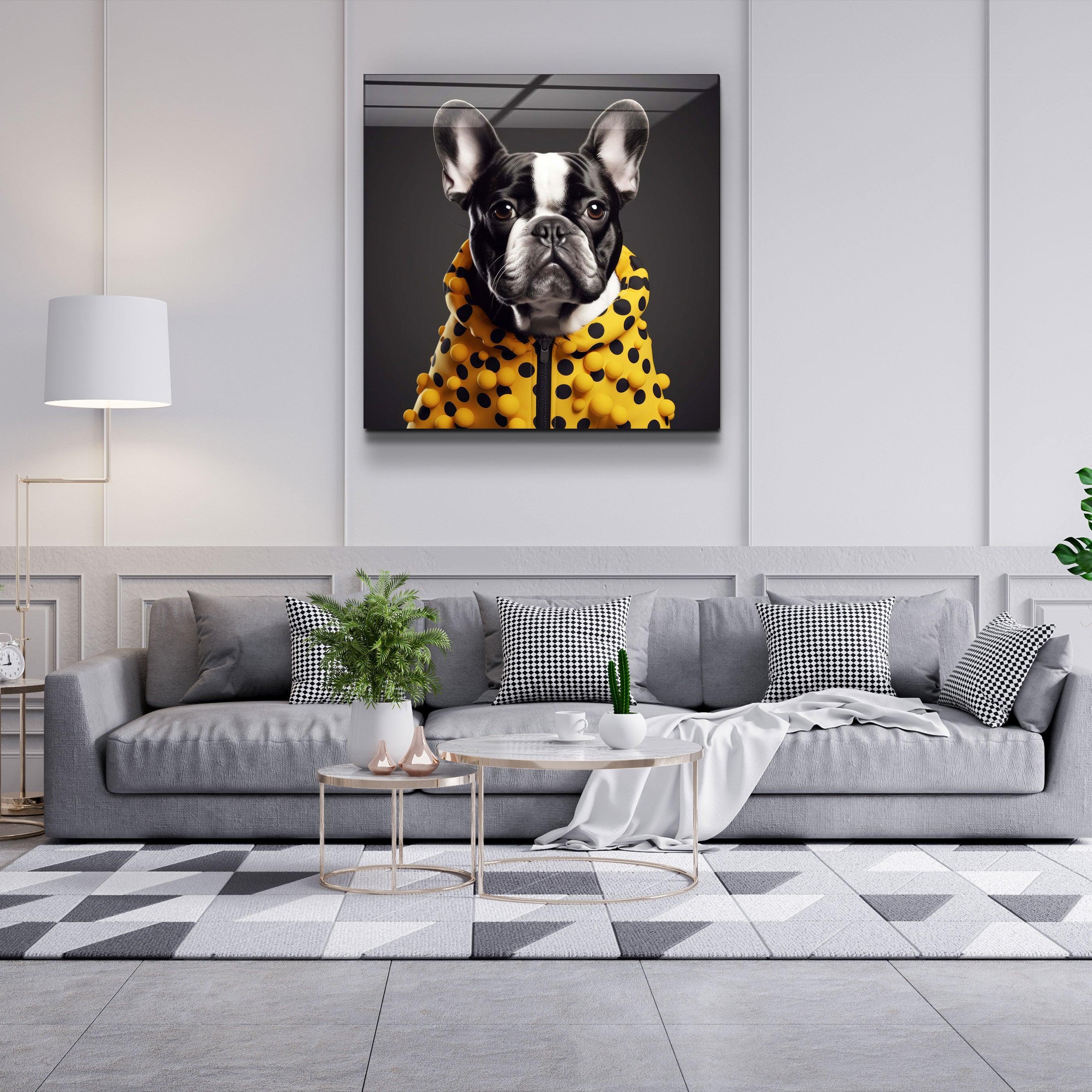 ."Stylish Dogs - V3". Designer's Collection Glass Wall Art - ArtDesigna Glass Printing Wall Art