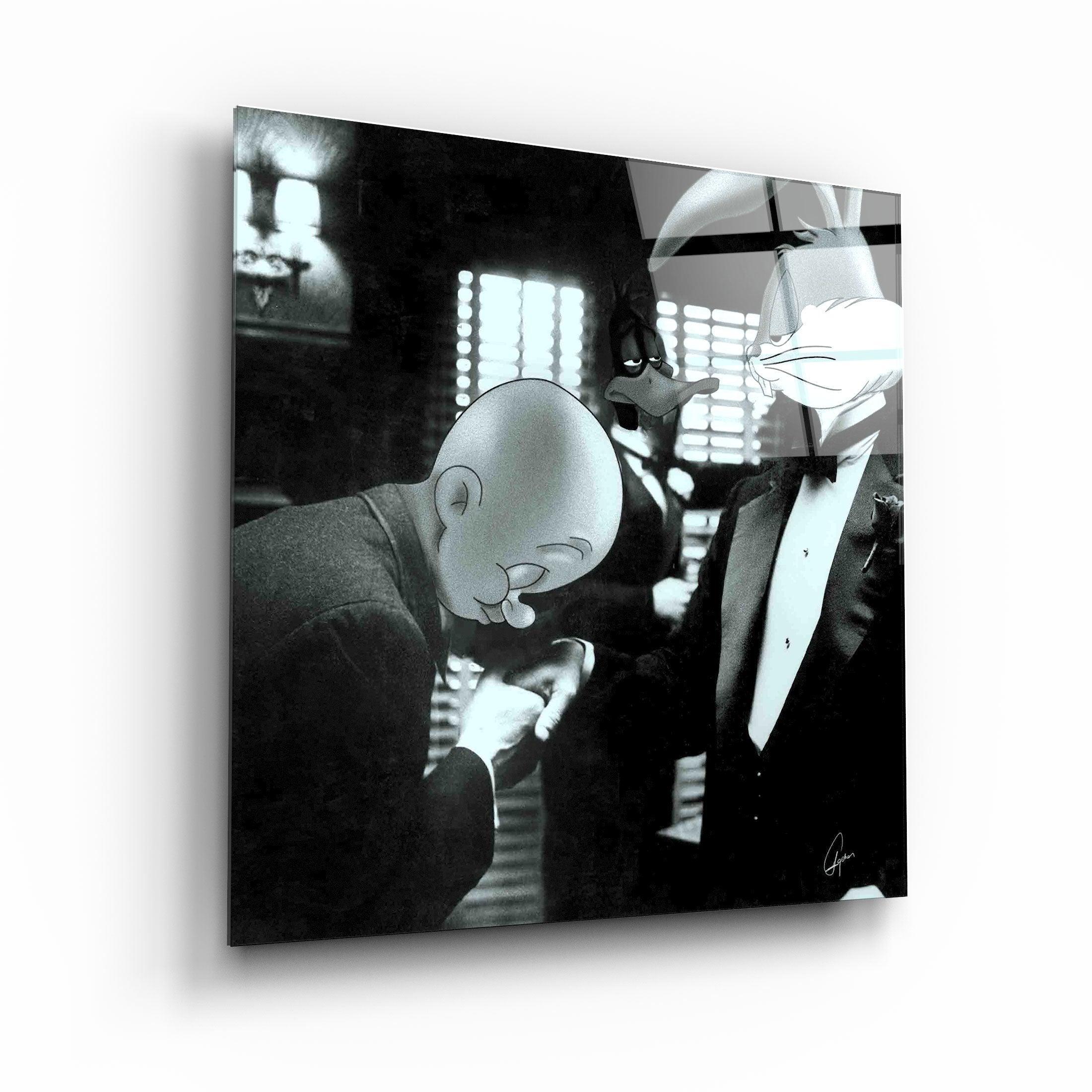 ・"Don Bunny - GodFather"・Designers Collection Glass Wall Art - ArtDesigna Glass Printing Wall Art