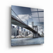 ・"Brooklyn Bridge"・Glass Wall Art - ArtDesigna Glass Printing Wall Art