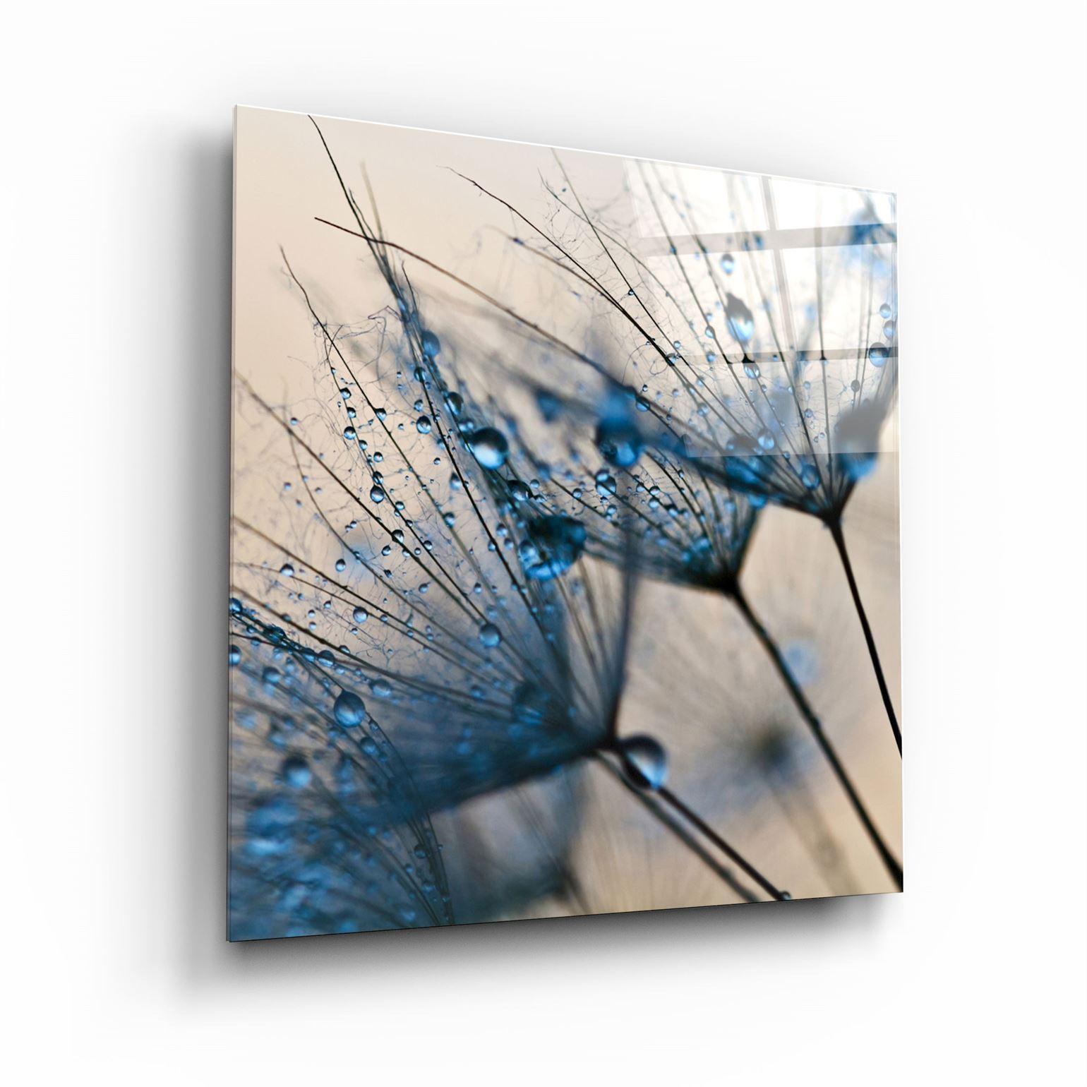 ・"Blue Flower"・Glass Wall Art - ArtDesigna Glass Printing Wall Art