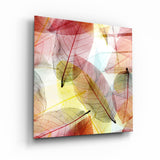 Colored Leaves | Glass Wall Art