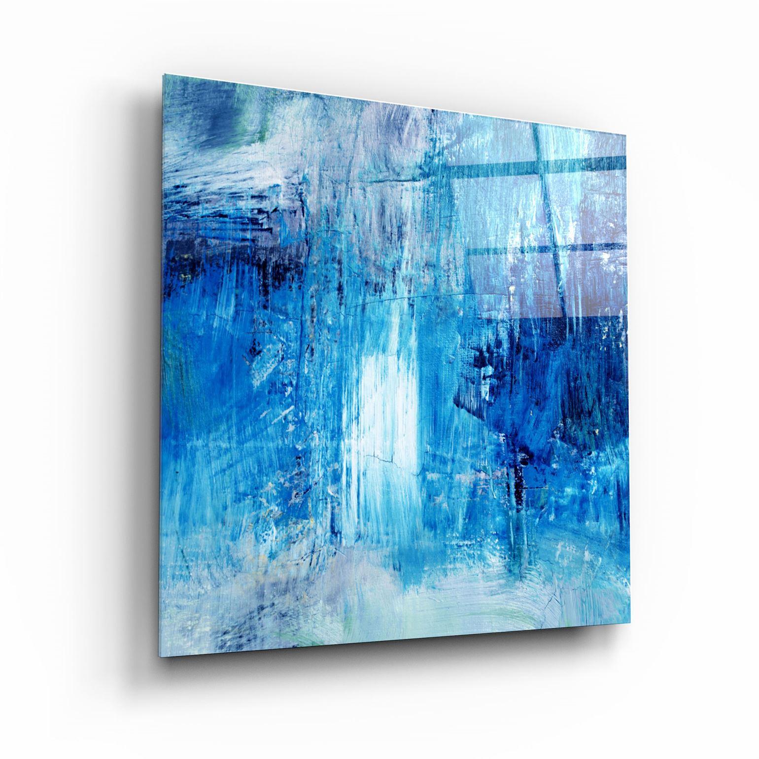 Blue Dreams Abstract | Glass Wall Art - Artdesigna