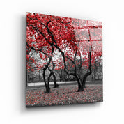 ・"Red Tree"・Glass Wall Art - ArtDesigna Glass Printing Wall Art