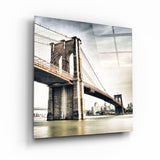 ・"Brooklyn Bridge"・Glass Wall Art