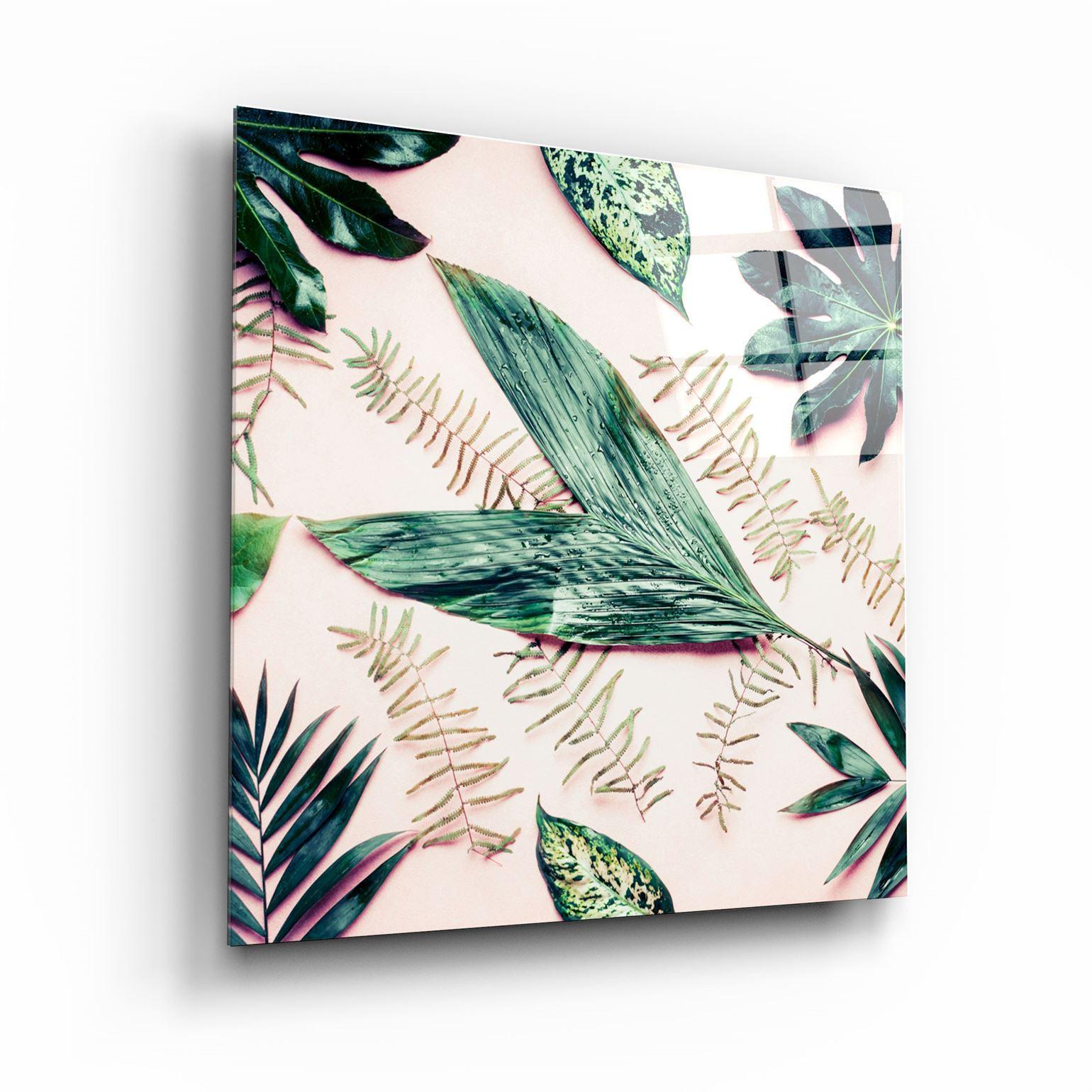 ・"Tropical Leaves"・Glass Wall Art - ArtDesigna Glass Printing Wall Art