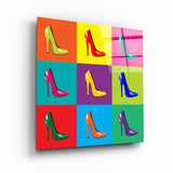 Colorful Shoes | Glass Wall Art