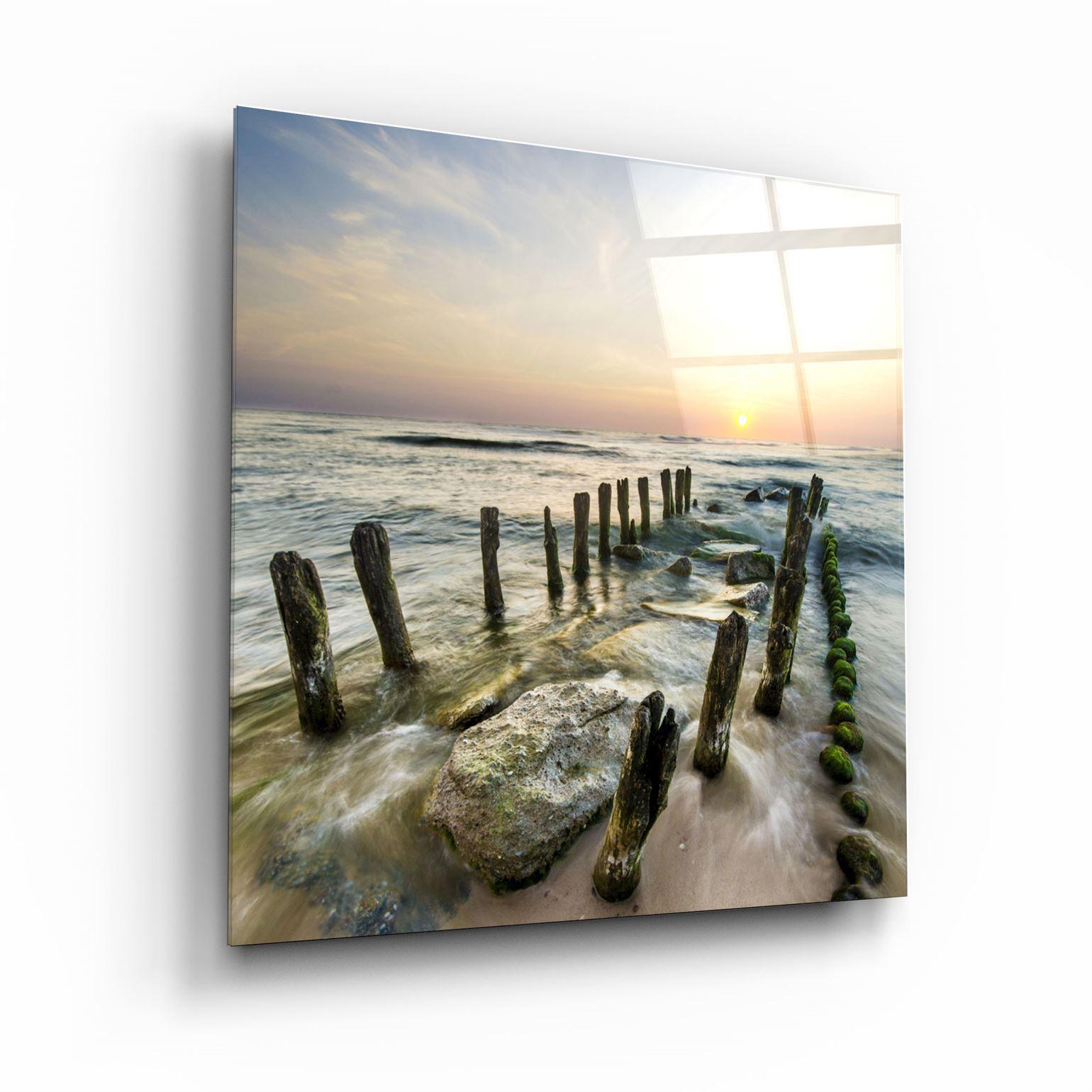 ・"Ruined Dock"・Glass Wall Art - ArtDesigna Glass Printing Wall Art