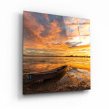Golden Lake | Glass Wall Art