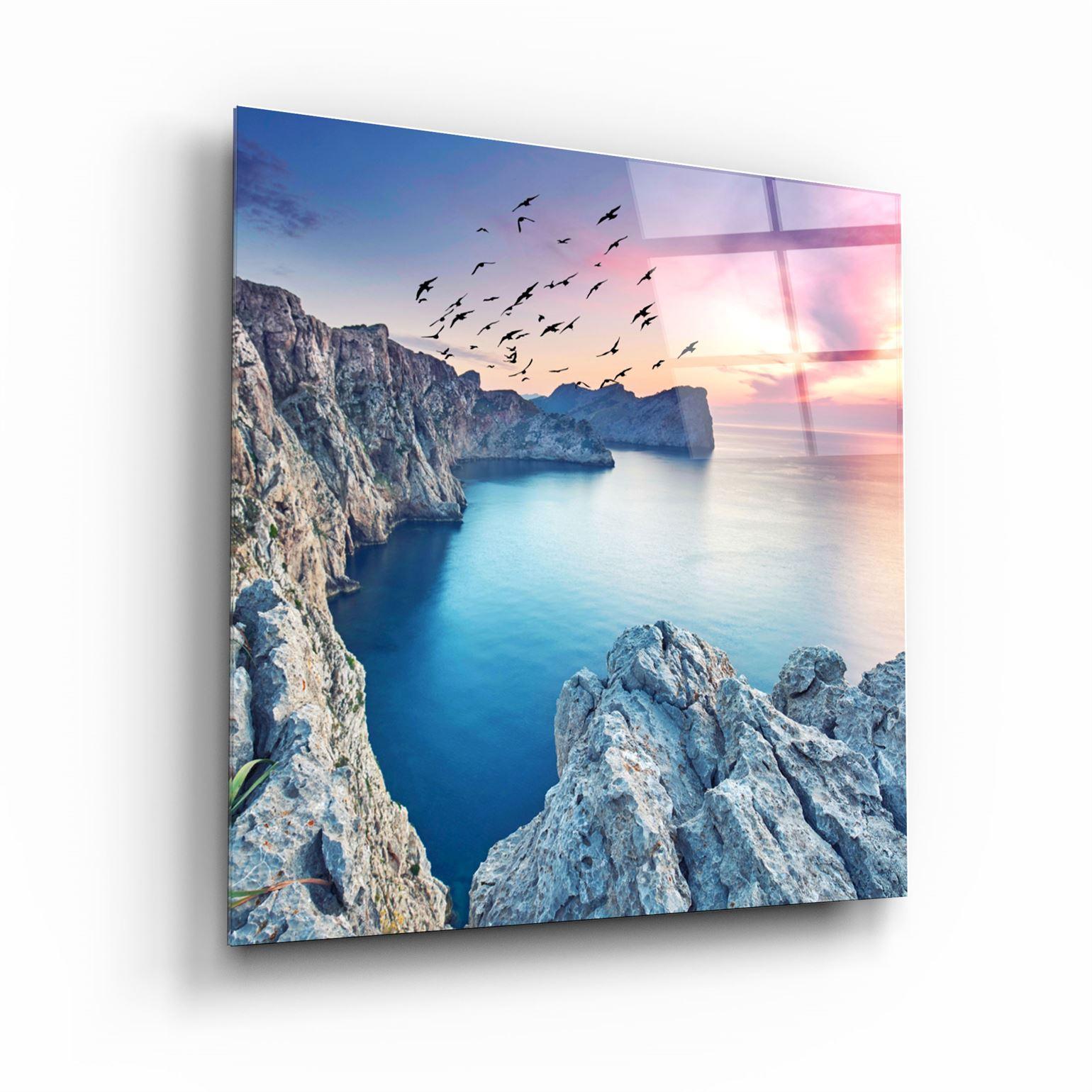 ・"Red Sunset"・Glass Wall Art - ArtDesigna Glass Printing Wall Art