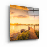 Quay Yellow Sky | Glass Wall Art