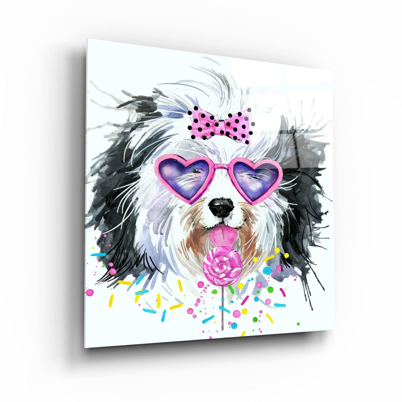 ・"Cute Dog"・Glass Wall Art - ArtDesigna Glass Printing Wall Art