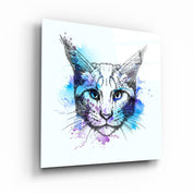・"Cat"・Glass Wall Art - ArtDesigna Glass Printing Wall Art