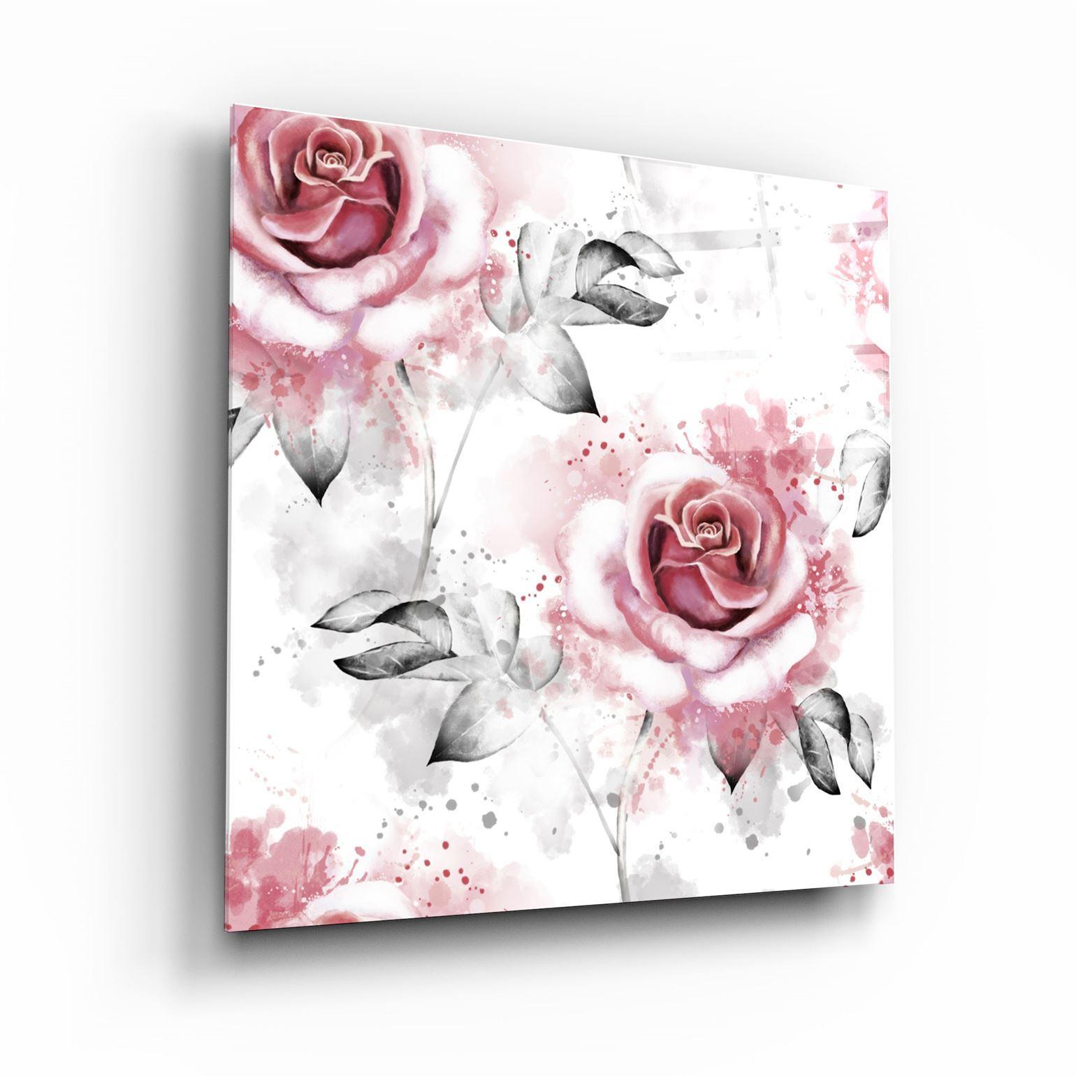 ・"Pink rose"・Glass Wall Art - ArtDesigna Glass Printing Wall Art