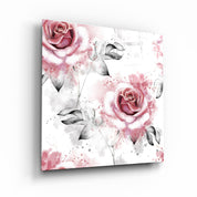 ・"Pink rose"・Glass Wall Art - ArtDesigna Glass Printing Wall Art