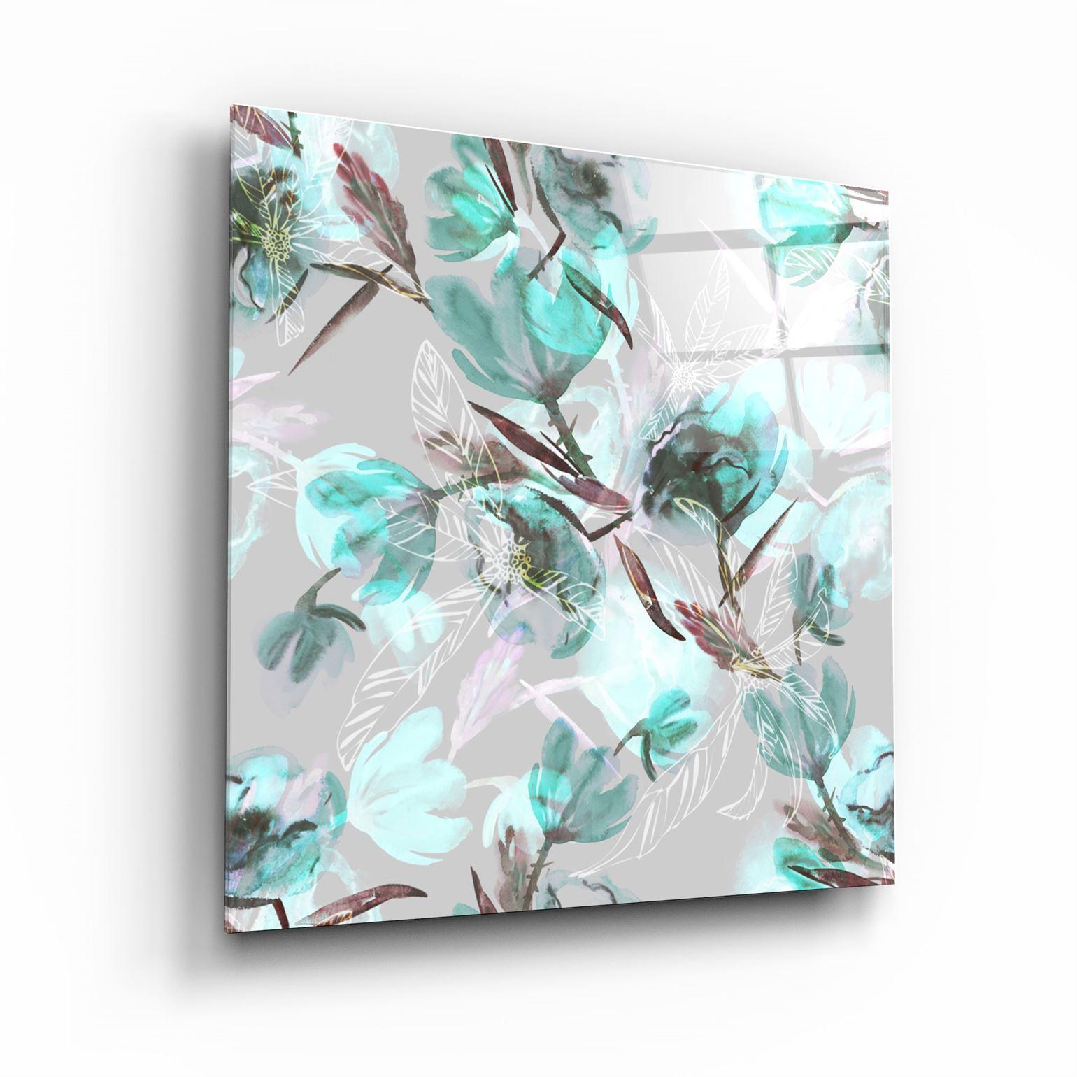 ・"Green Flower"・Glass Wall Art - ArtDesigna Glass Printing Wall Art