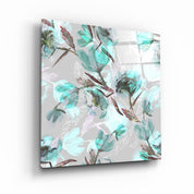 ・"Green Flower"・Glass Wall Art - ArtDesigna Glass Printing Wall Art