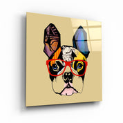 ・"Abstract Dog Face"・Glass Wall Art - ArtDesigna Glass Printing Wall Art