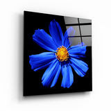 ・"Blue Flower"・Glass Wall Art