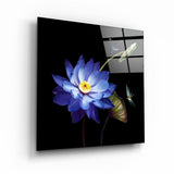 Midnight Lotus | Glass Wall Art