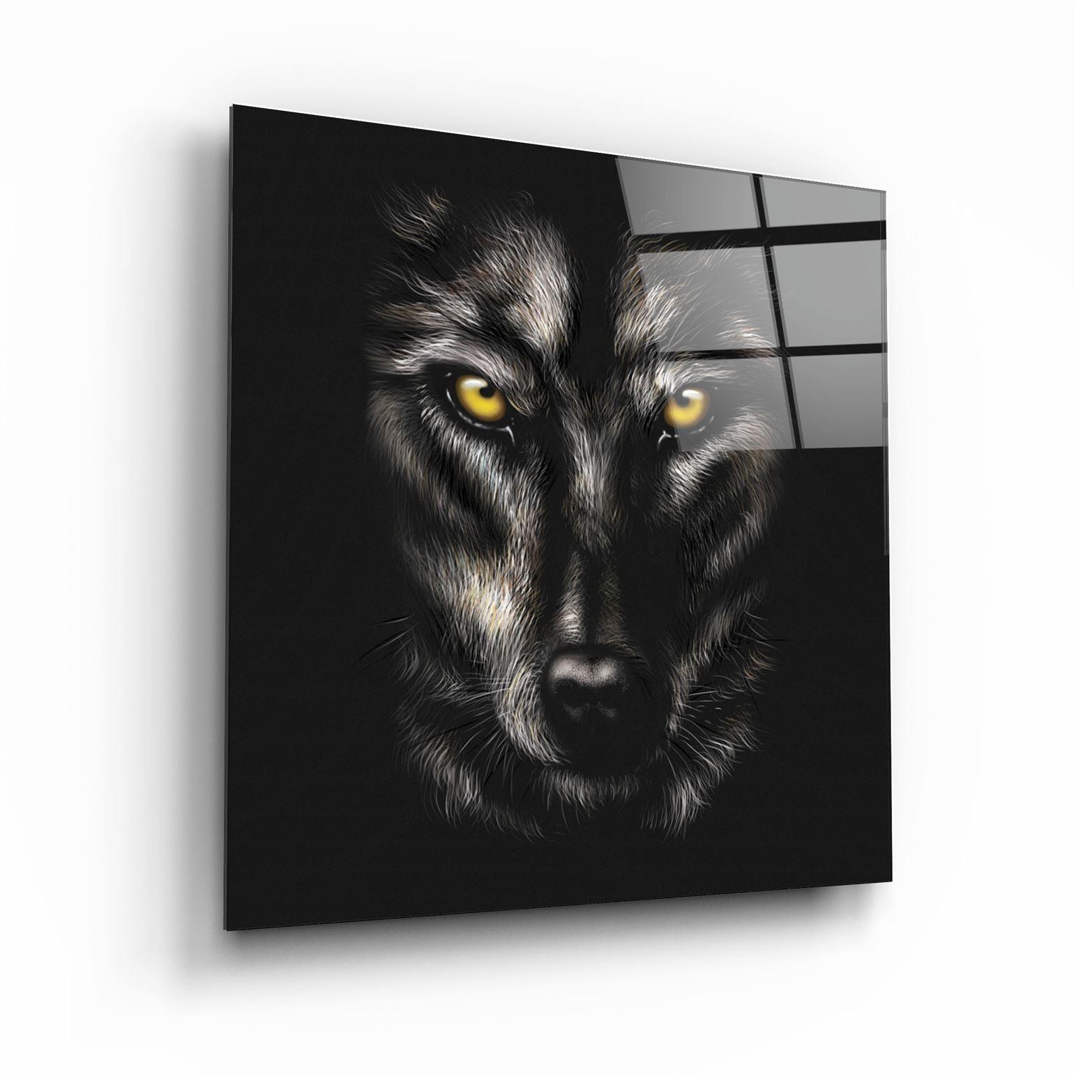 ・"Yellow eyes"・Glass Wall Art - ArtDesigna Glass Printing Wall Art