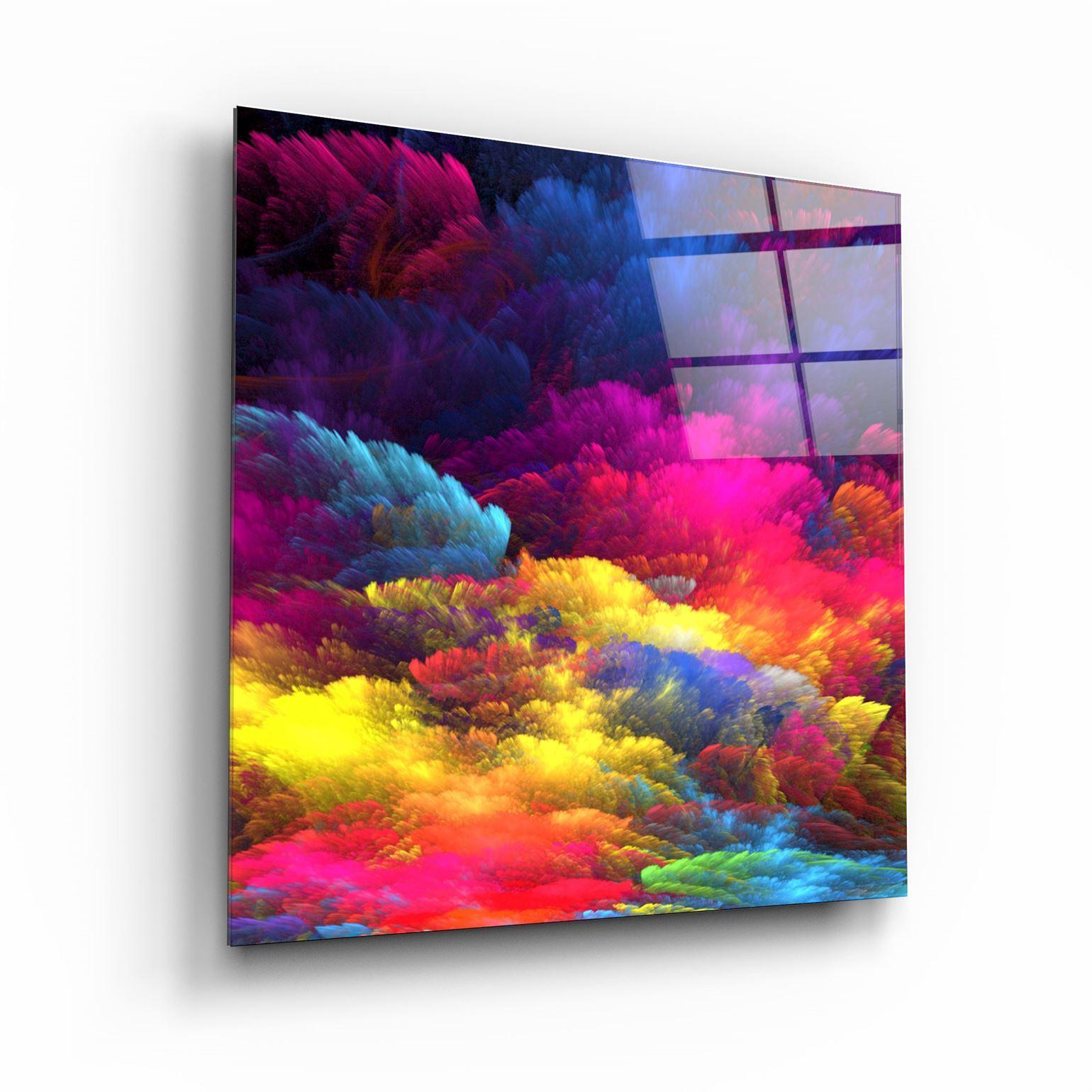 ・"Color Puff"・Glass Wall Art - ArtDesigna Glass Printing Wall Art