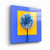 ・"Blue Flower"・Glass Wall Art - ArtDesigna Glass Printing Wall Art