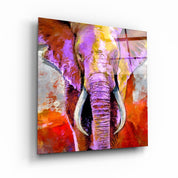 ・"Elepurple"・Glass Wall Art - ArtDesigna Glass Printing Wall Art