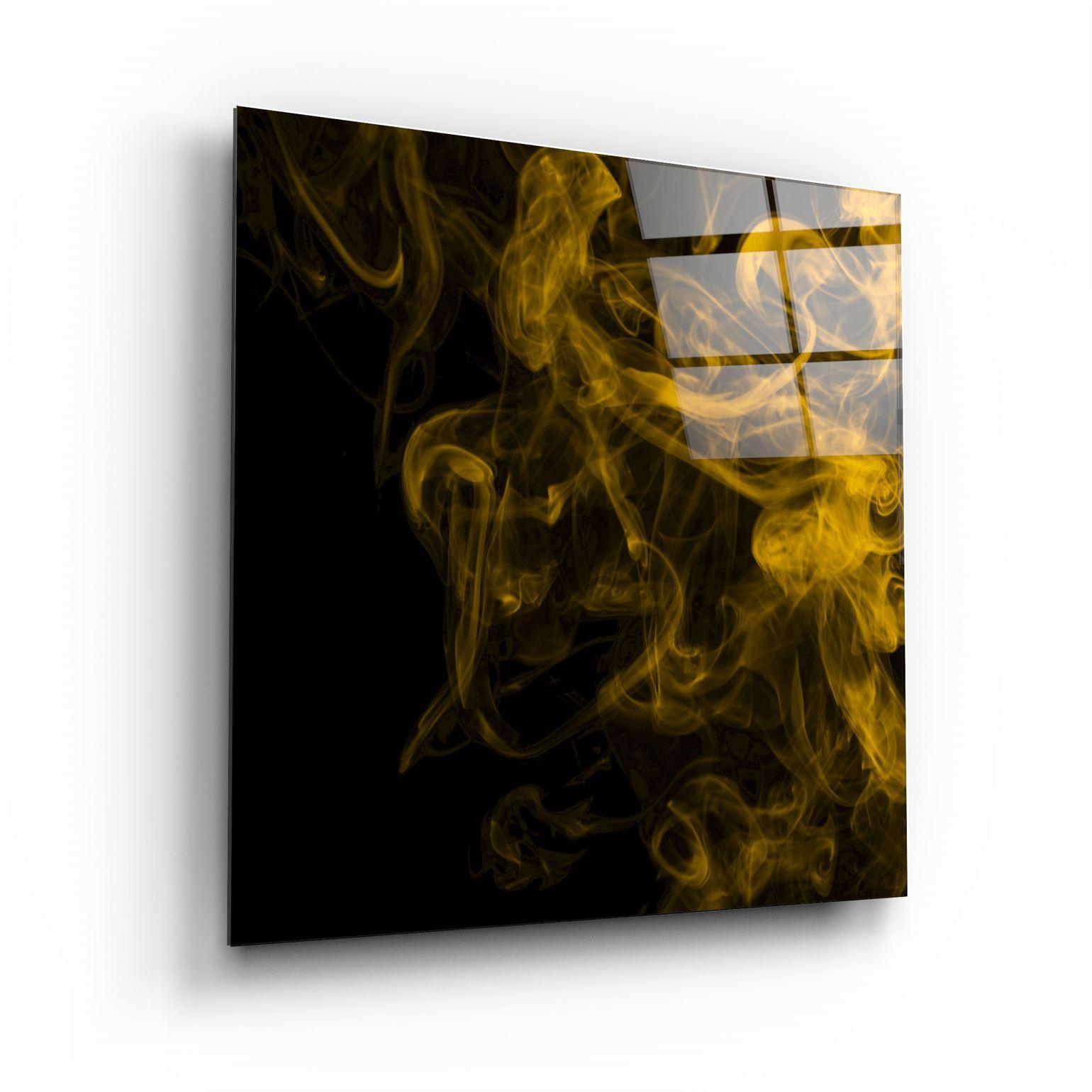 ・"Yellow Smoke"・Glass Wall Art - ArtDesigna Glass Printing Wall Art