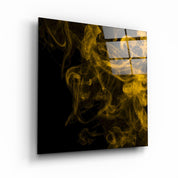 ・"Yellow Smoke"・Glass Wall Art - ArtDesigna Glass Printing Wall Art