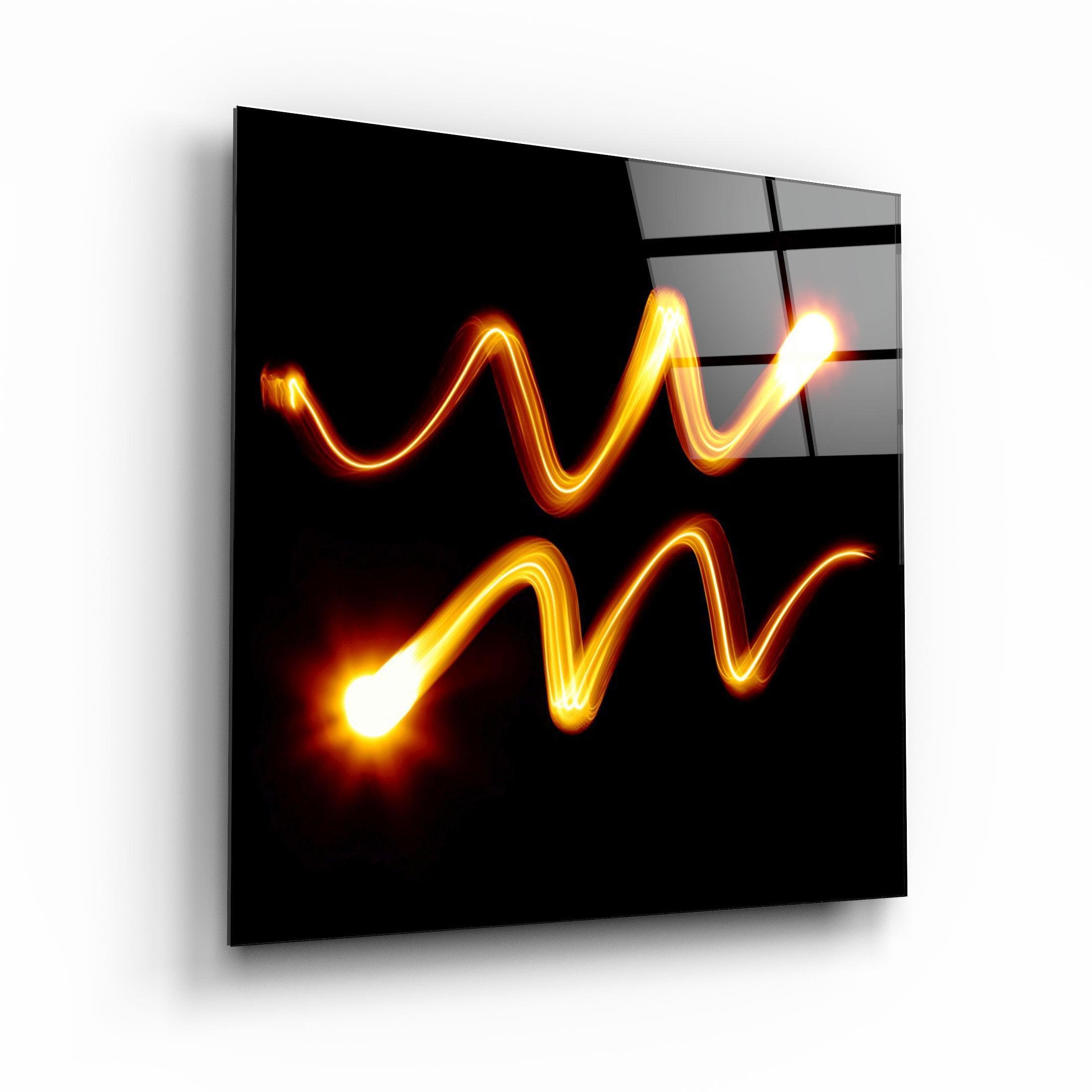 ."Aquarius Zodiac Symbol". Glass Wall Art - ArtDesigna Glass Printing Wall Art