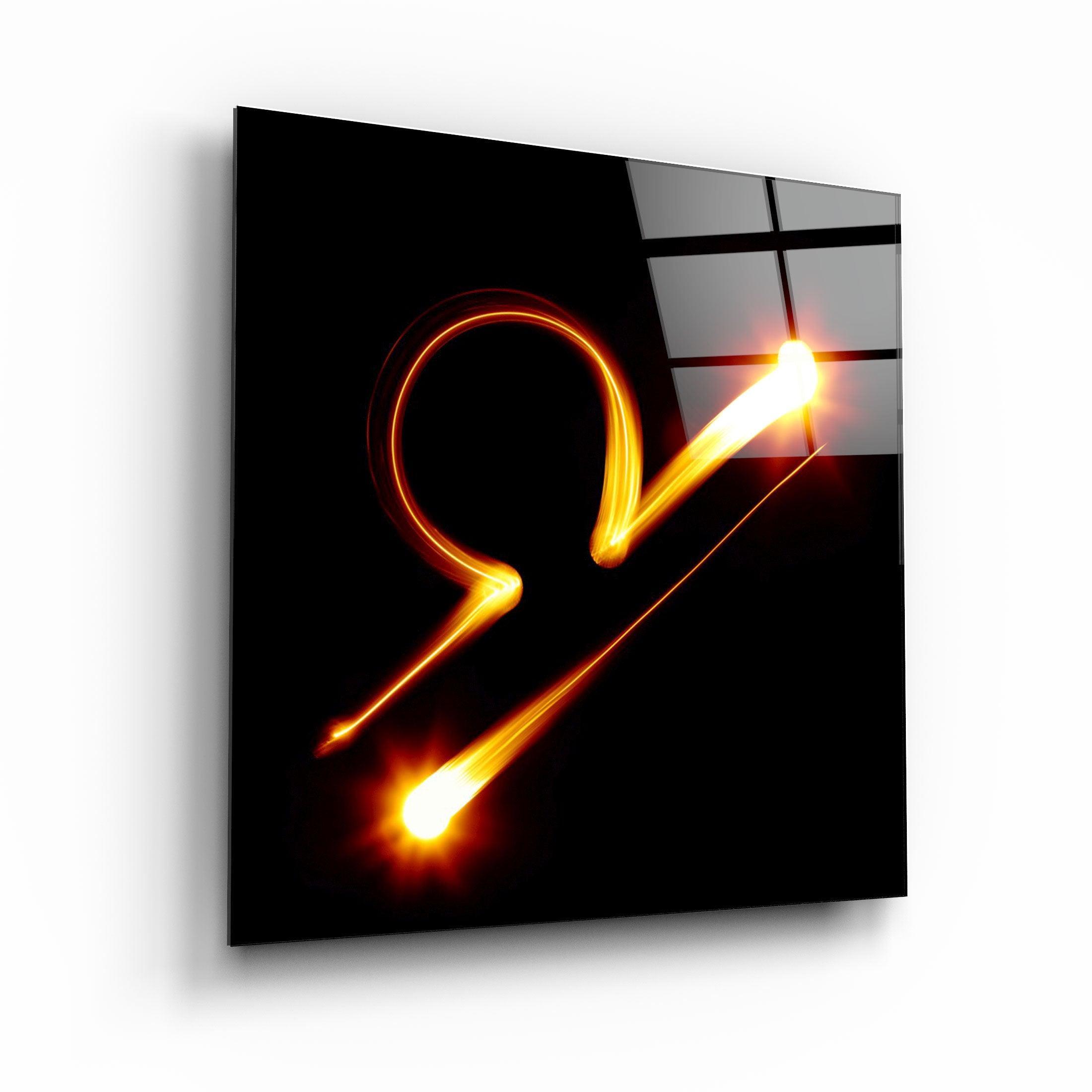 ."Libra Zodiac Symbol". Glass Wall Art - ArtDesigna Glass Printing Wall Art