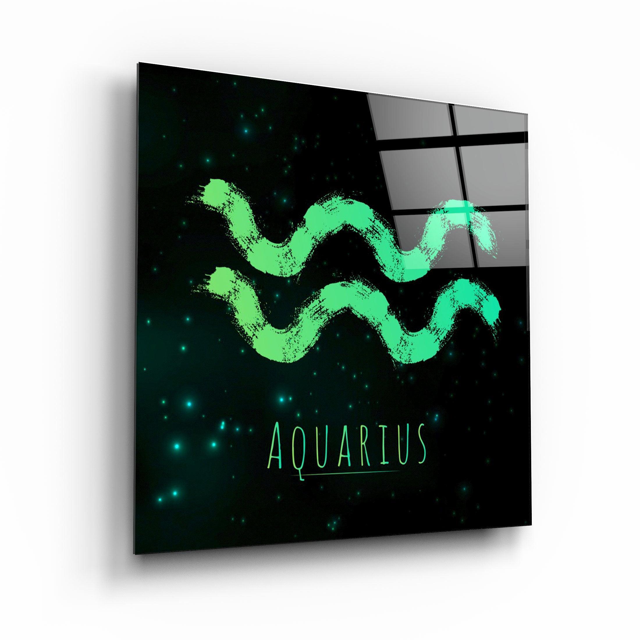 ."Zodiac V2 - Aquarius". Glass Wall Art - ArtDesigna Glass Printing Wall Art